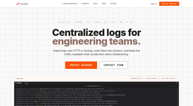 The Fluxtail homepage