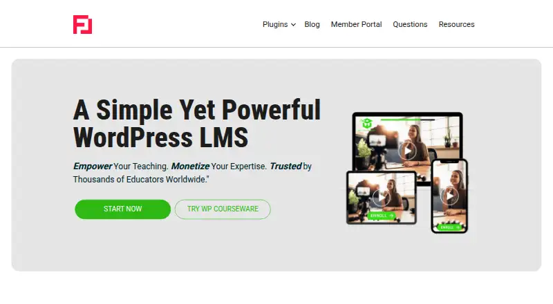 The WP Courseware homepage