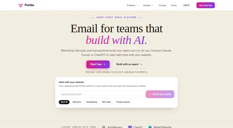 The Pombo homepage