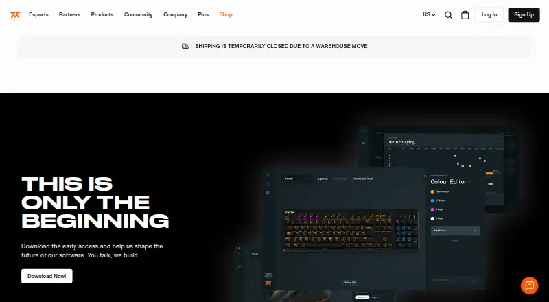 The Fnatic OP Software homepage