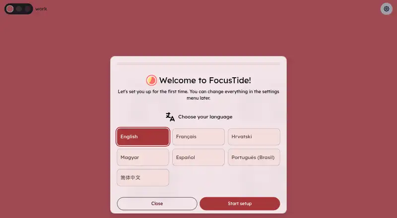 The FocusTide homepage