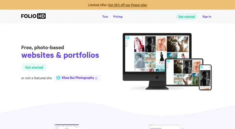 The FolioHD homepage