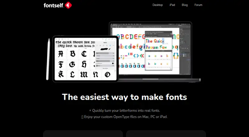 The Fontself homepage