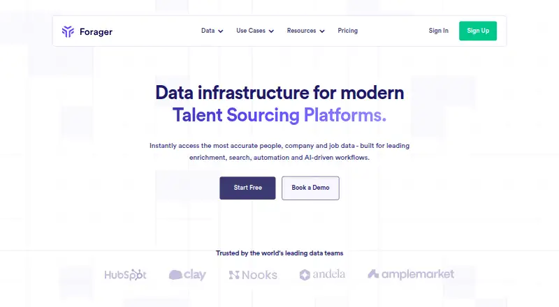 The Forager homepage