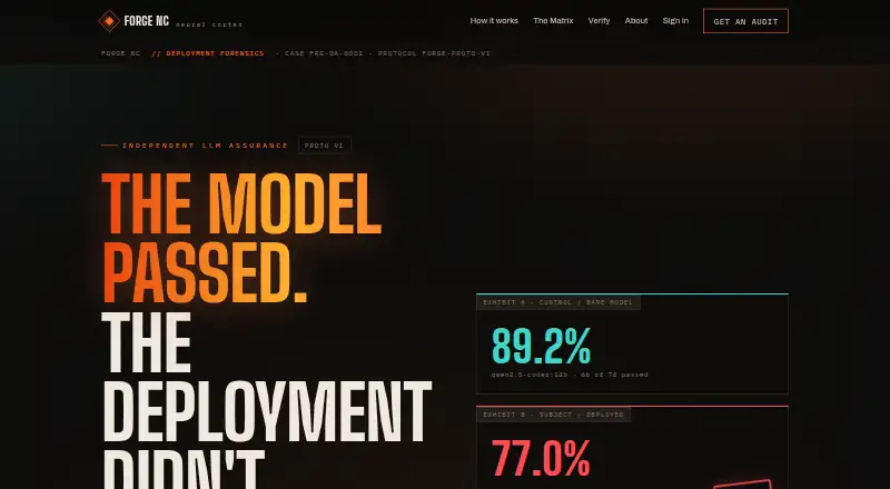 The Forge homepage