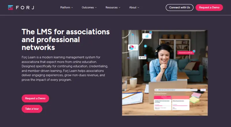 The Forj Learn homepage