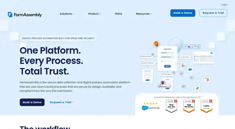 The FormAssembly homepage