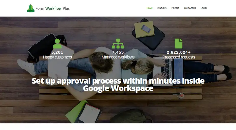 The Form Workflow Plus homepage