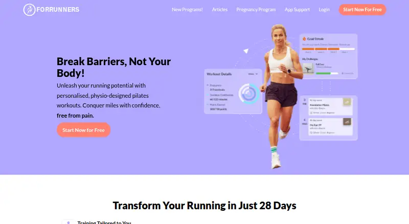 The forRunners homepage