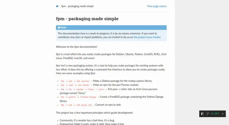 The fpm homepage