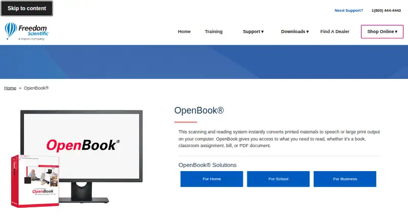 The OpenBook homepage