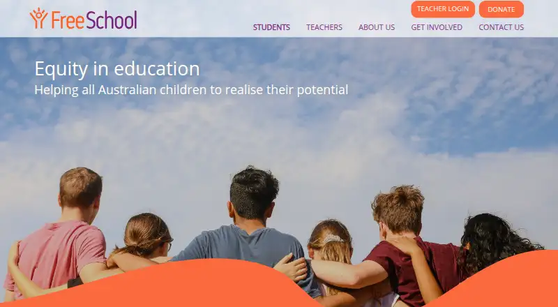 The FreeSchool homepage