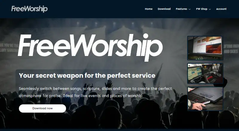 The FreeWorship homepage