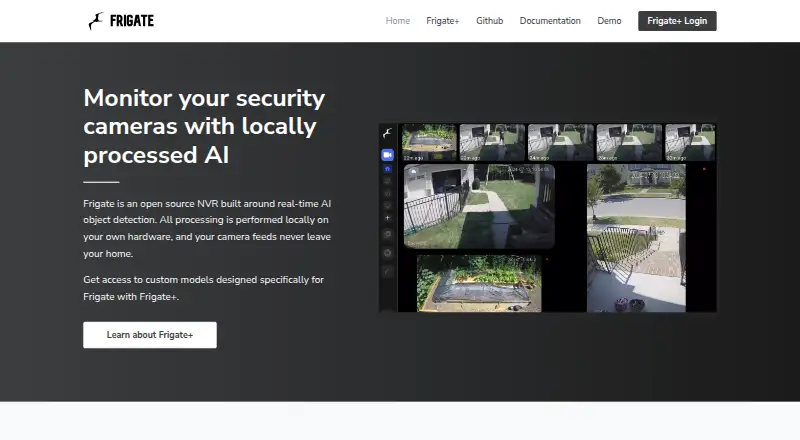 The Frigate homepage