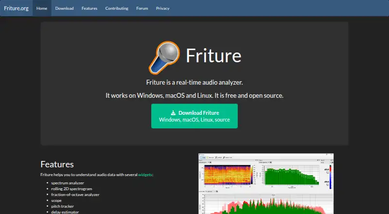 The Friture homepage