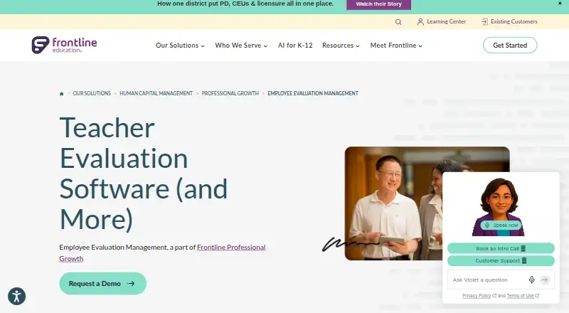 The Frontline Employee Evaluation Management homepage