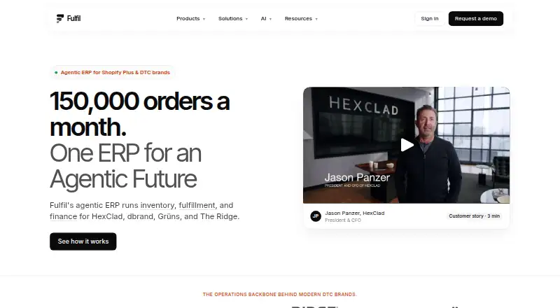 The Fulfil homepage