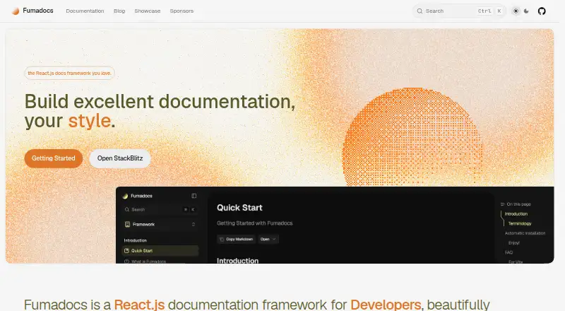 The Fumadocs homepage