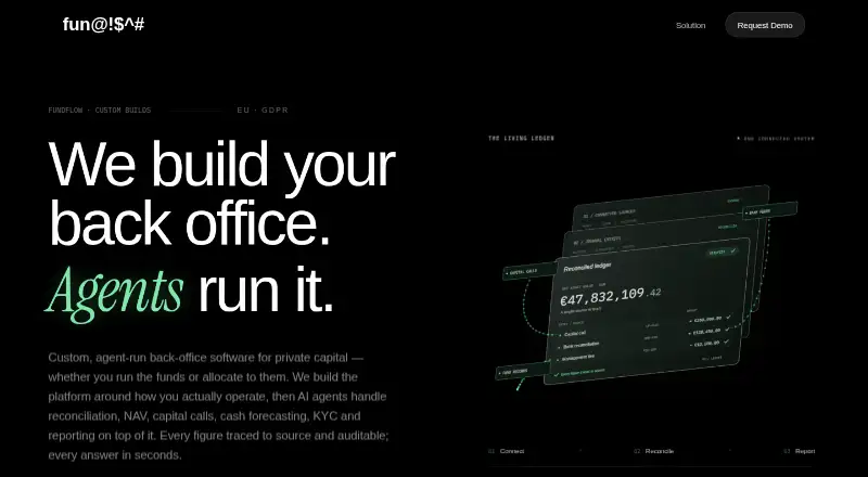 The fundflow homepage