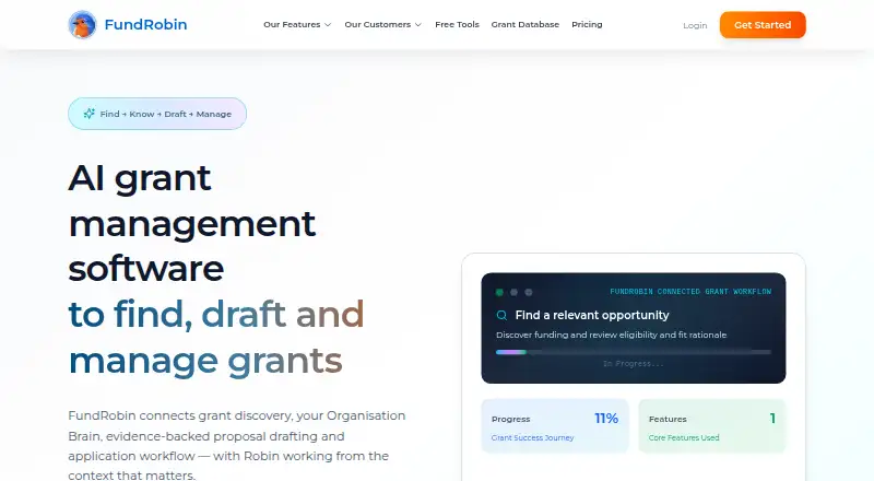 The FundRobin homepage