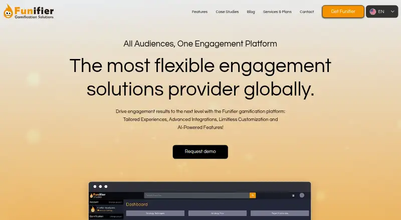 The Funifier homepage