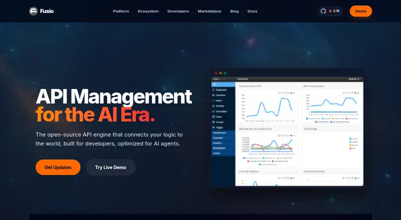 The Fusio homepage