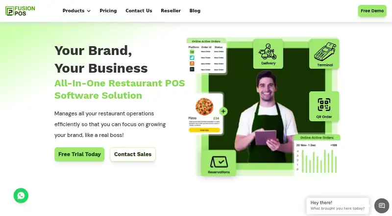 The FusionPOS homepage