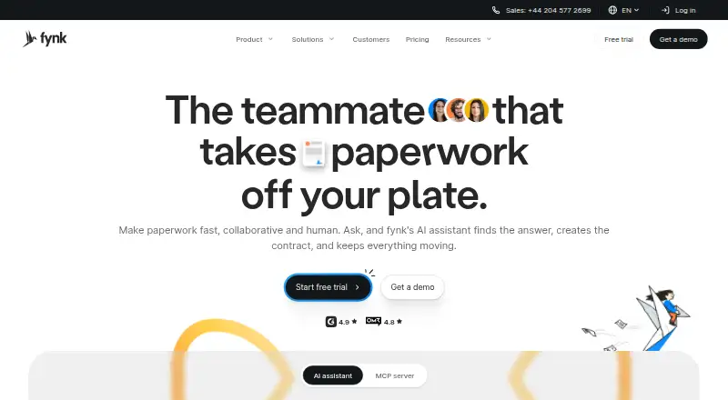 The fynk homepage