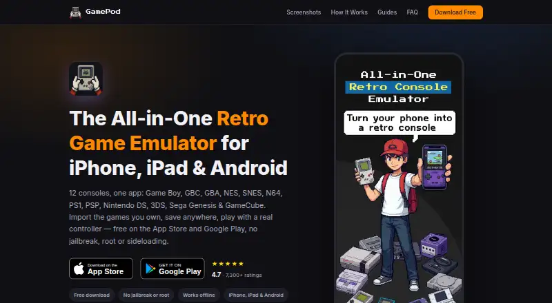The GamePod Emu homepage