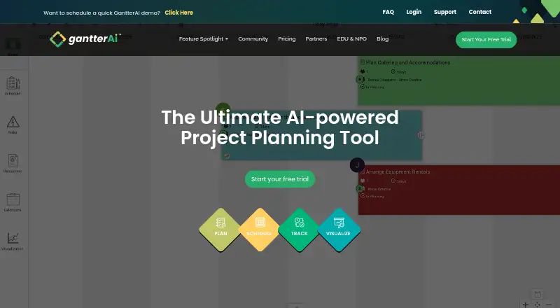 The Gantter homepage