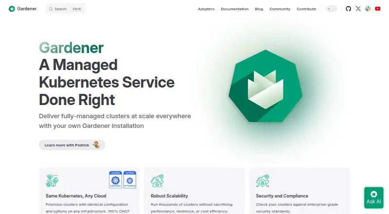 The Gardener homepage