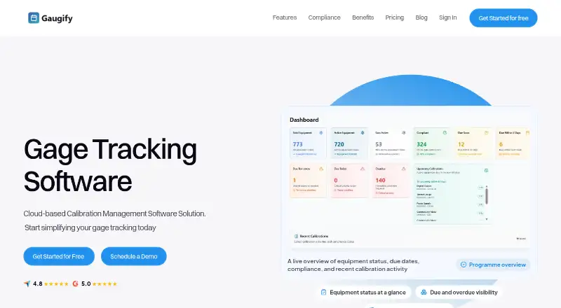 The Gaugify homepage