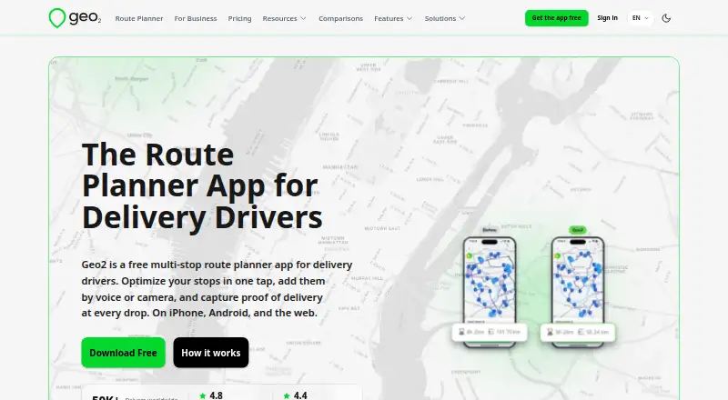 The Geo2 homepage