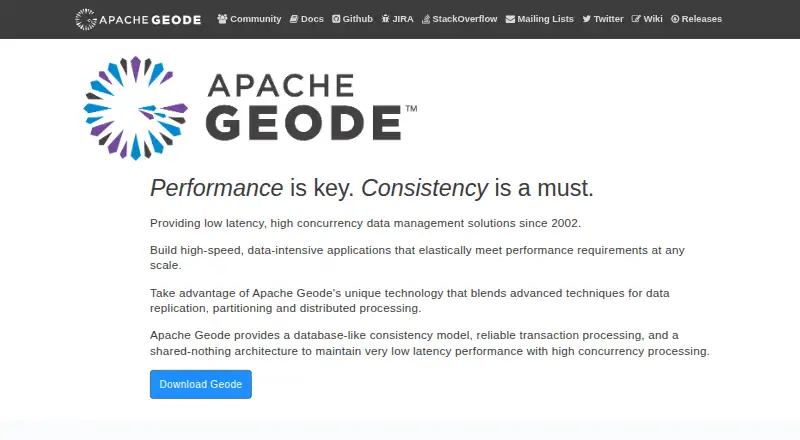 The Apache Geode homepage