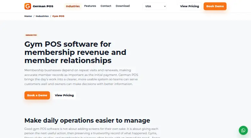 The German POS Gym POS homepage