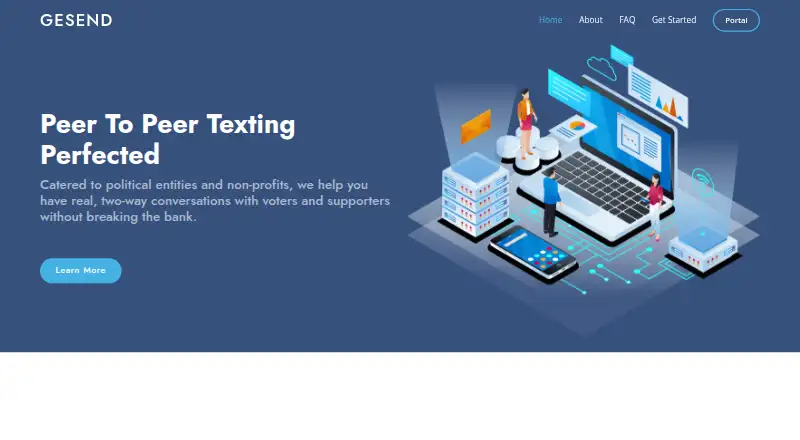 The GESend homepage