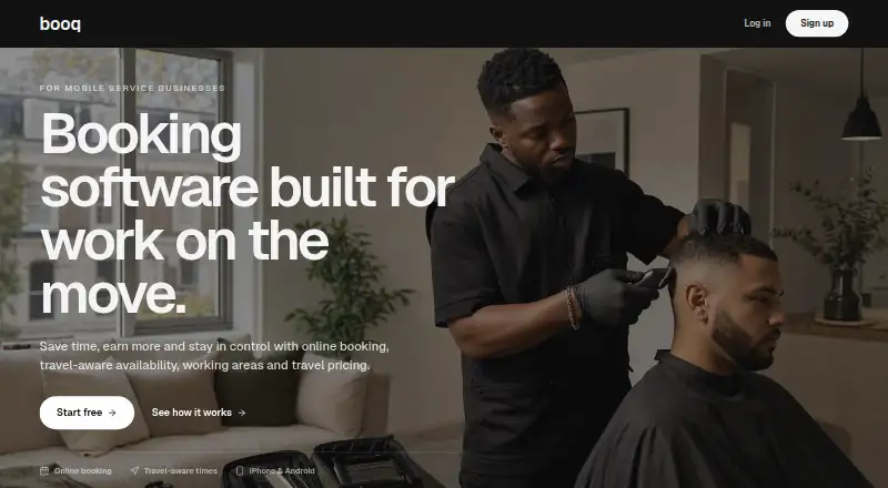 The Booq homepage
