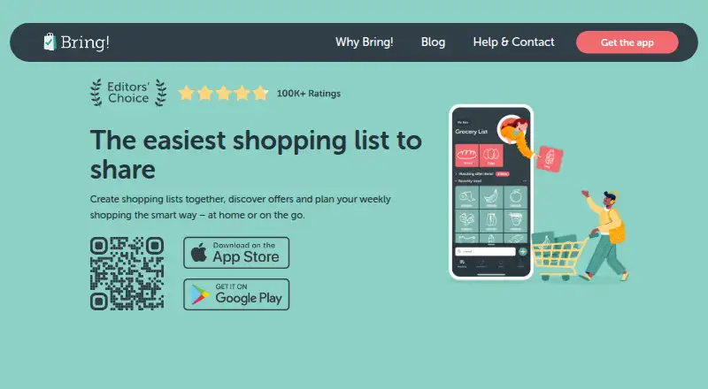 The Bring! homepage