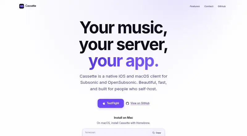 The Cassette homepage