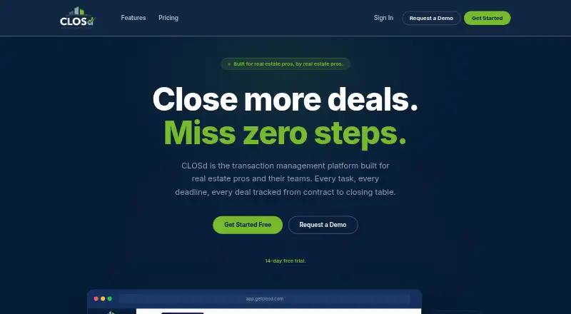 The CLOSd homepage