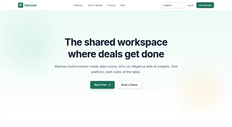 The Daroom homepage