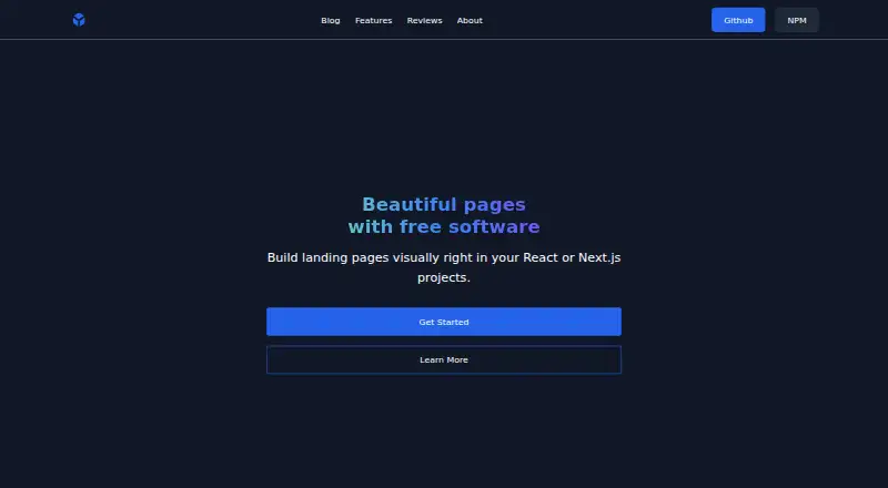 The Destack homepage