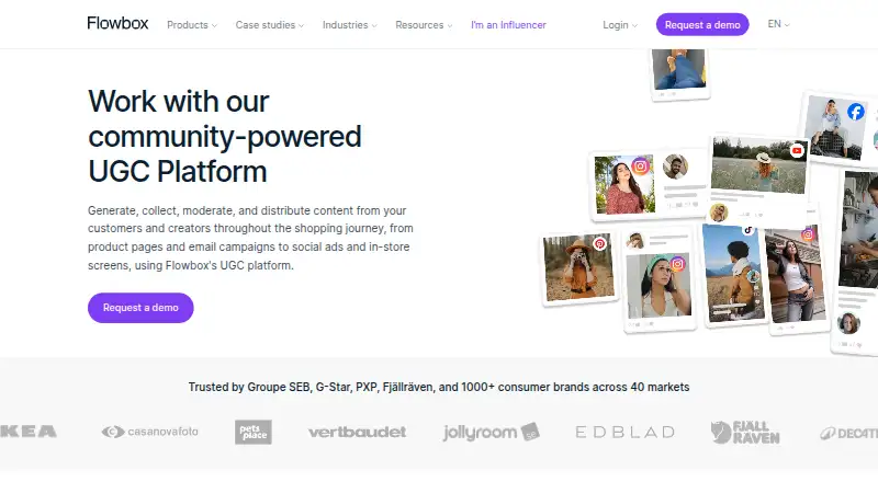 The Flowbox homepage