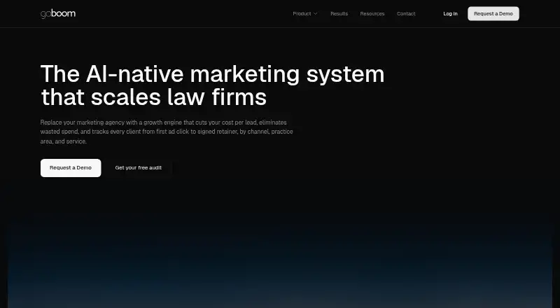 The GoBoom homepage