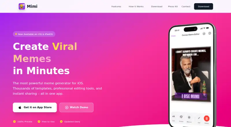 The Mimi homepage