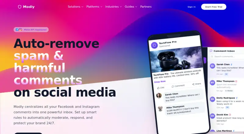 The Modly homepage
