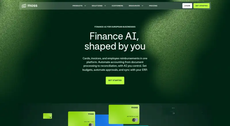 The Moss homepage