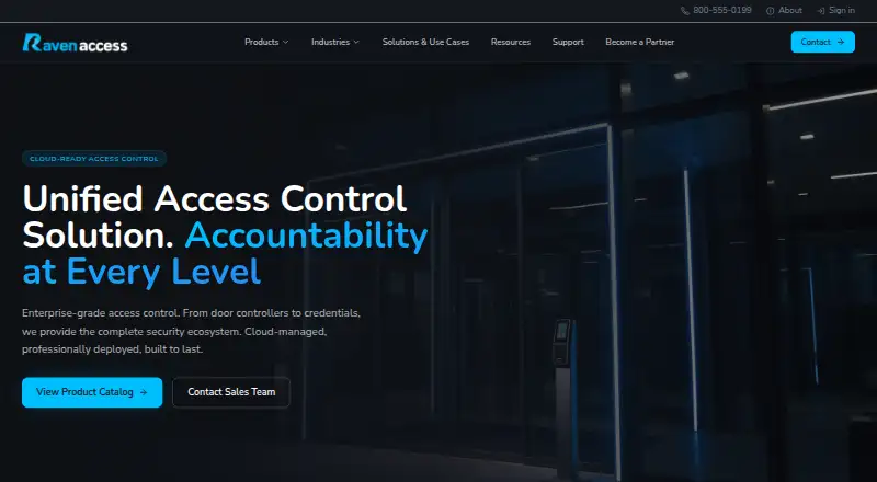 The Raven CloudAccess homepage