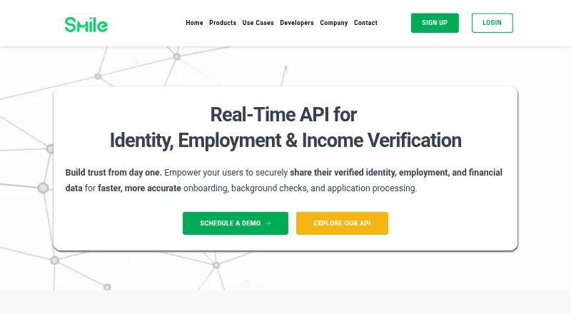 The Smile API homepage