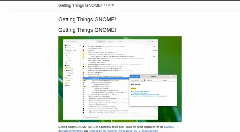 The Getting Things GNOME! homepage